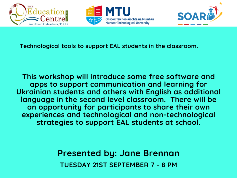 21st sept technological tools to support eal students in the classroom 1jane brennan poster 
