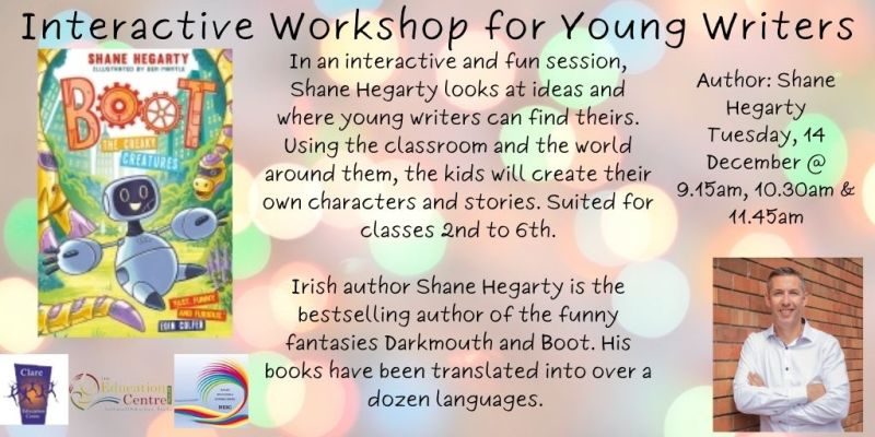 Dec 14 Interactive Workshop for Young Writers With Shane Hegarty 1 1