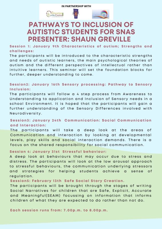 pathways to inclusion of autistic students for snas