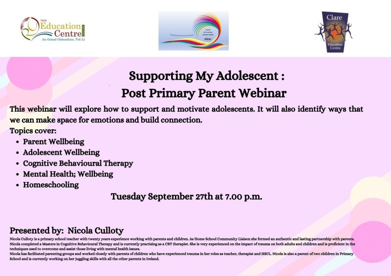 sept 27 supporting my adolescent