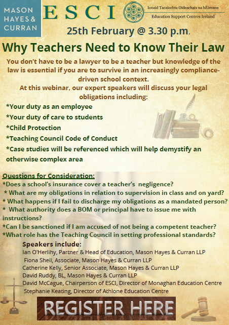 why teachers need to know their law