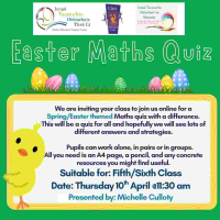 25TRA384 Easter Maths Quiz -5th and 6th class