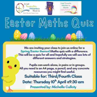 25TRA383 Easter Maths Quiz -3rd and 4th class