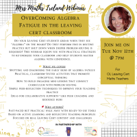 25TRA583 Overcoming Algebra Fatigue in the Leaving Cert Classroom