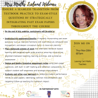 25TRA584 Ensure a seamless transition from Textbook Practice to Exam -style questions by strategically integrating past exam papers throughout the course