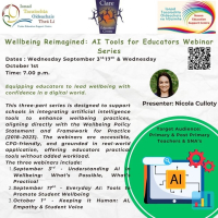 25TRA526 Wellbeing Reimagined: AI Tools for Educators Webinar Series ( Primary & Post Primary)