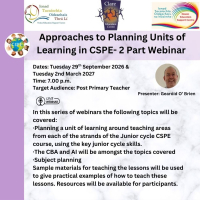 26TRA544 Approaches to Planning Units of Learning in CSPE- 2 PT webinar